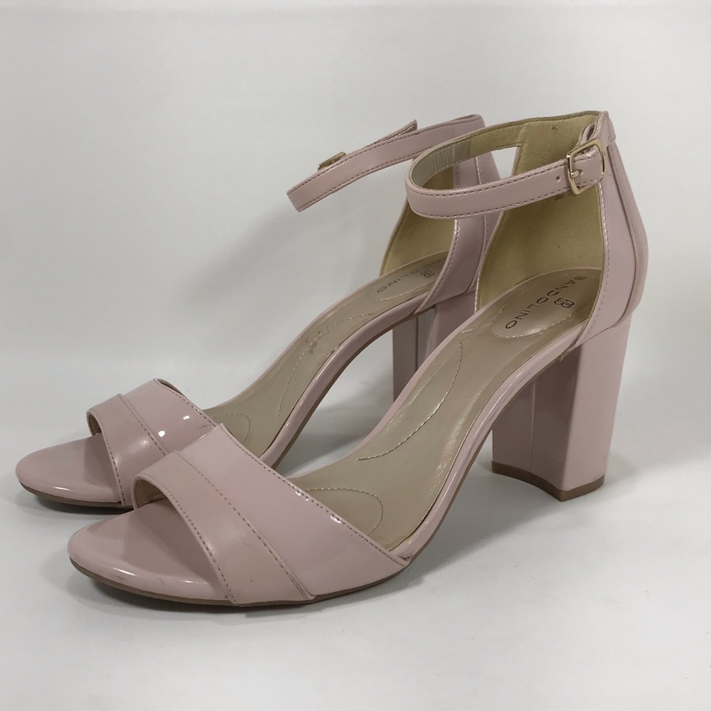 Bandolino Alessandr Pink Vegan Chunky Heel Sandals